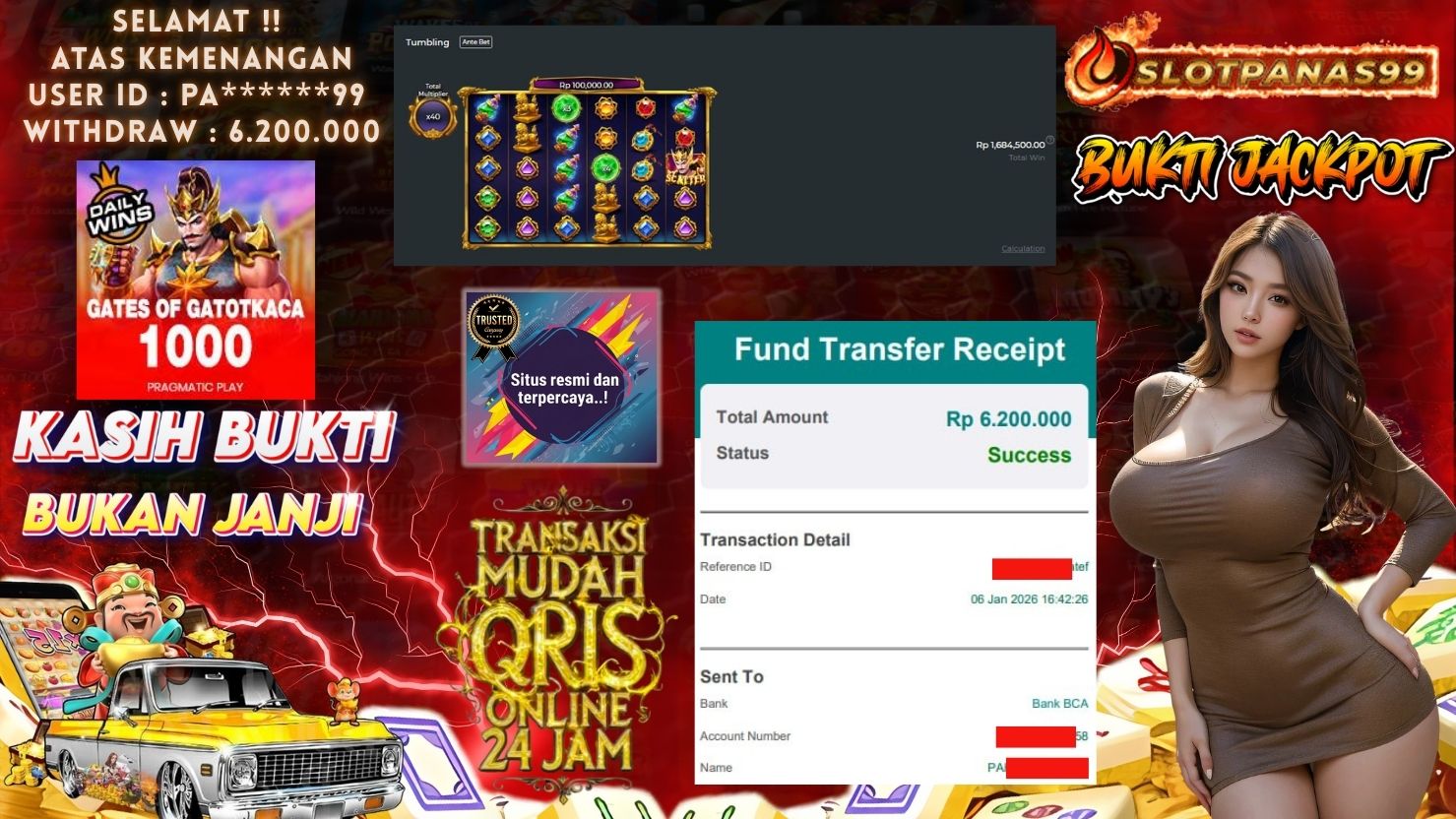 SLOTPANAS99 JACKPOT SLOT GATES OF GATOTKACA 1000
